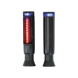 JGO DIRECCIONALES LED RASEN DIR-0031BU-R TIPO BARRIL SECUENCIAL AZUL/ROJO