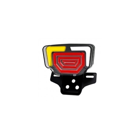 CALAVERA TRASERA LED RASEN CAL-1005R-W-Y FT125 ROJO NEON ROJO/AMARILLO